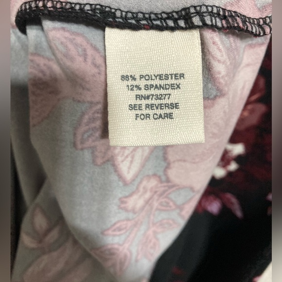 MUDD Medium Floral Dress Burgandy Multicolor Stretch EUC! E9163 - Picture 4 of 15